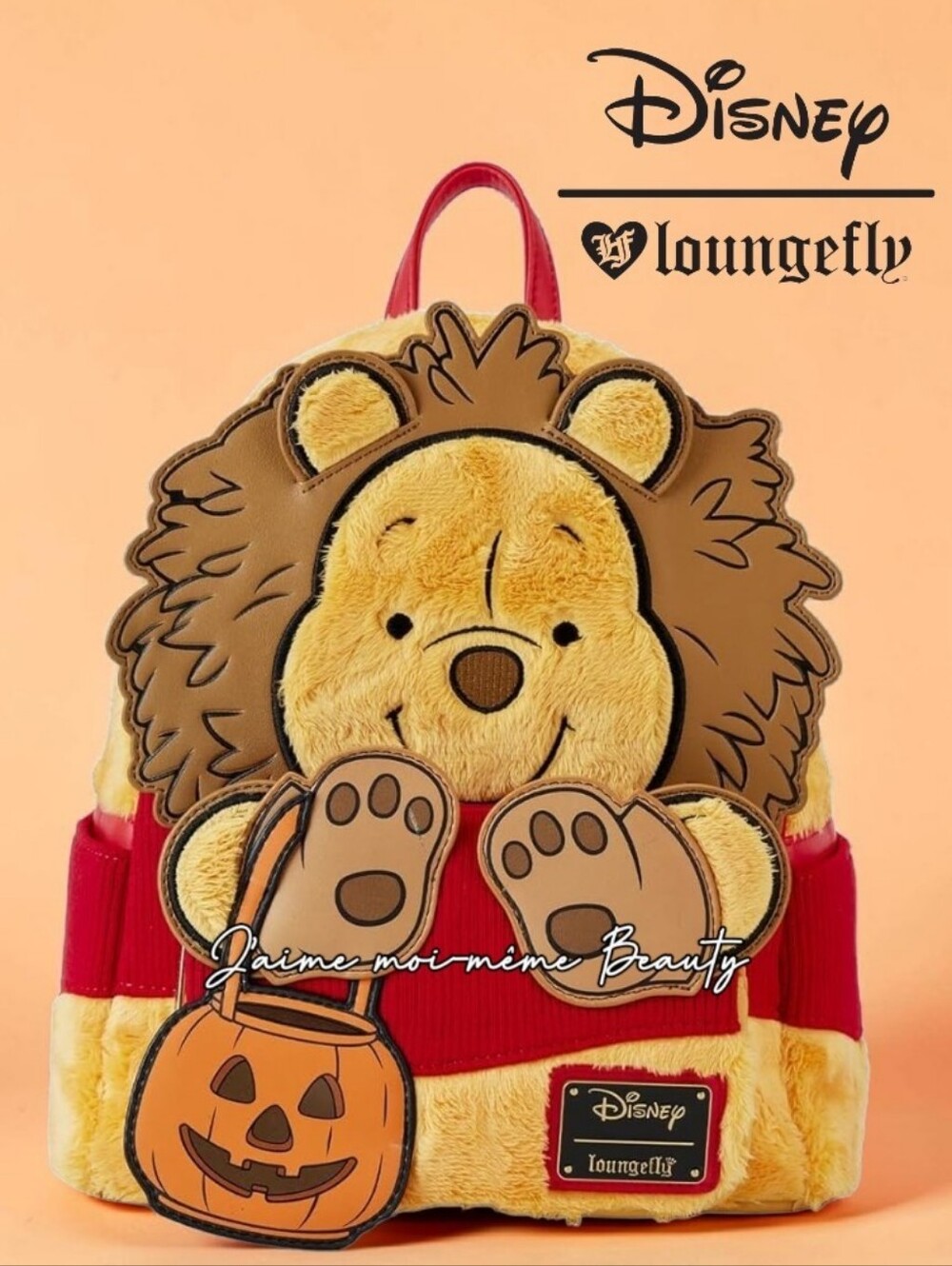 Loungefly Disney Lion Winnie the Pooh Halloween Plush Backpack Pumpkin Bucket
